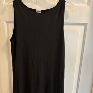 DANSKIN Sleeveless Maxi Dress Side Slit Black SMALL